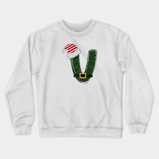 Letter V - Christmas Letter Crewneck Sweatshirt